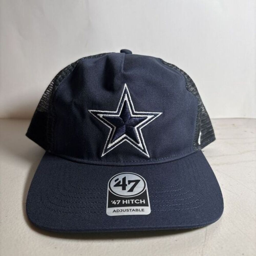 '47 Hitch Dallas Cowboys NFL‎ Navy Blue Adjustable Mesh Trucker Hat - NEW